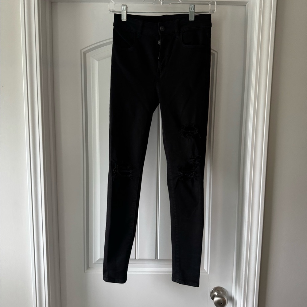 American Eagle Outfitters - Super High Rise Button Fly Skinny Jeans